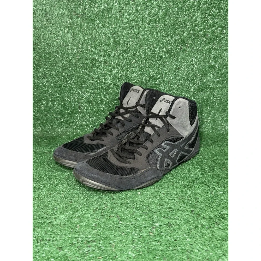 ASICS Snapdown 2 Mens 8 / Womens 9.5 Black Grey Wrestling Shoes Sneakers J703Y